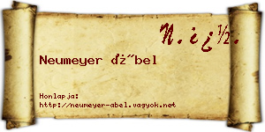 Neumeyer Ábel névjegykártya